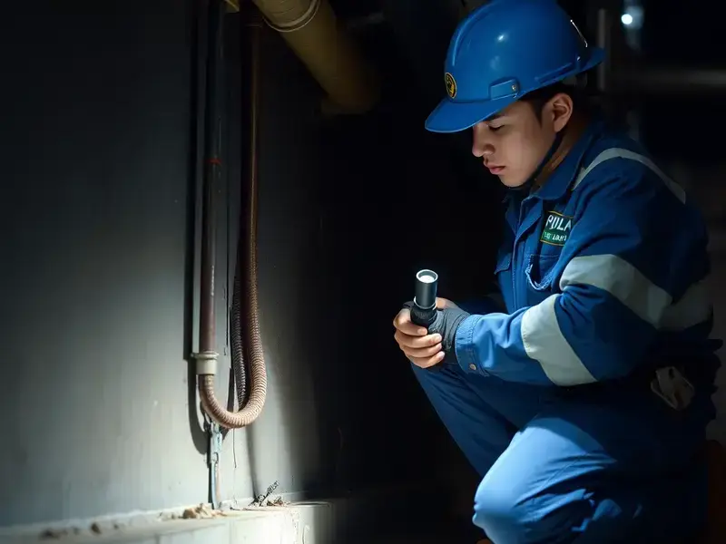 緊急修理作業風景