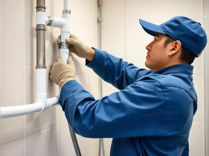 配管工事作業風景