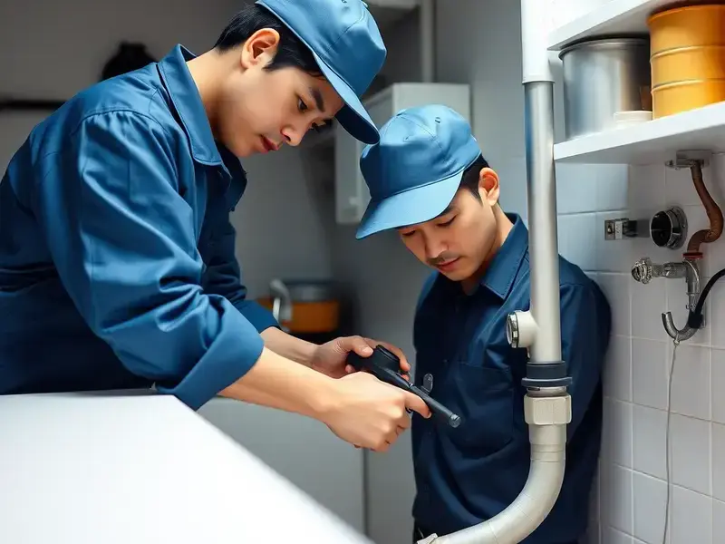 排水管修理専門職人
